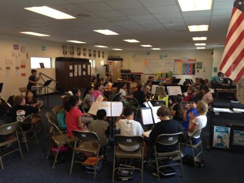 Band Rehearsal Oct 2015 55 students 